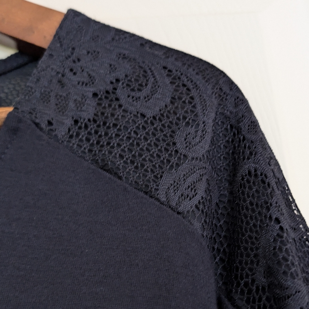 The Limited Dark Blue V-Neck Top